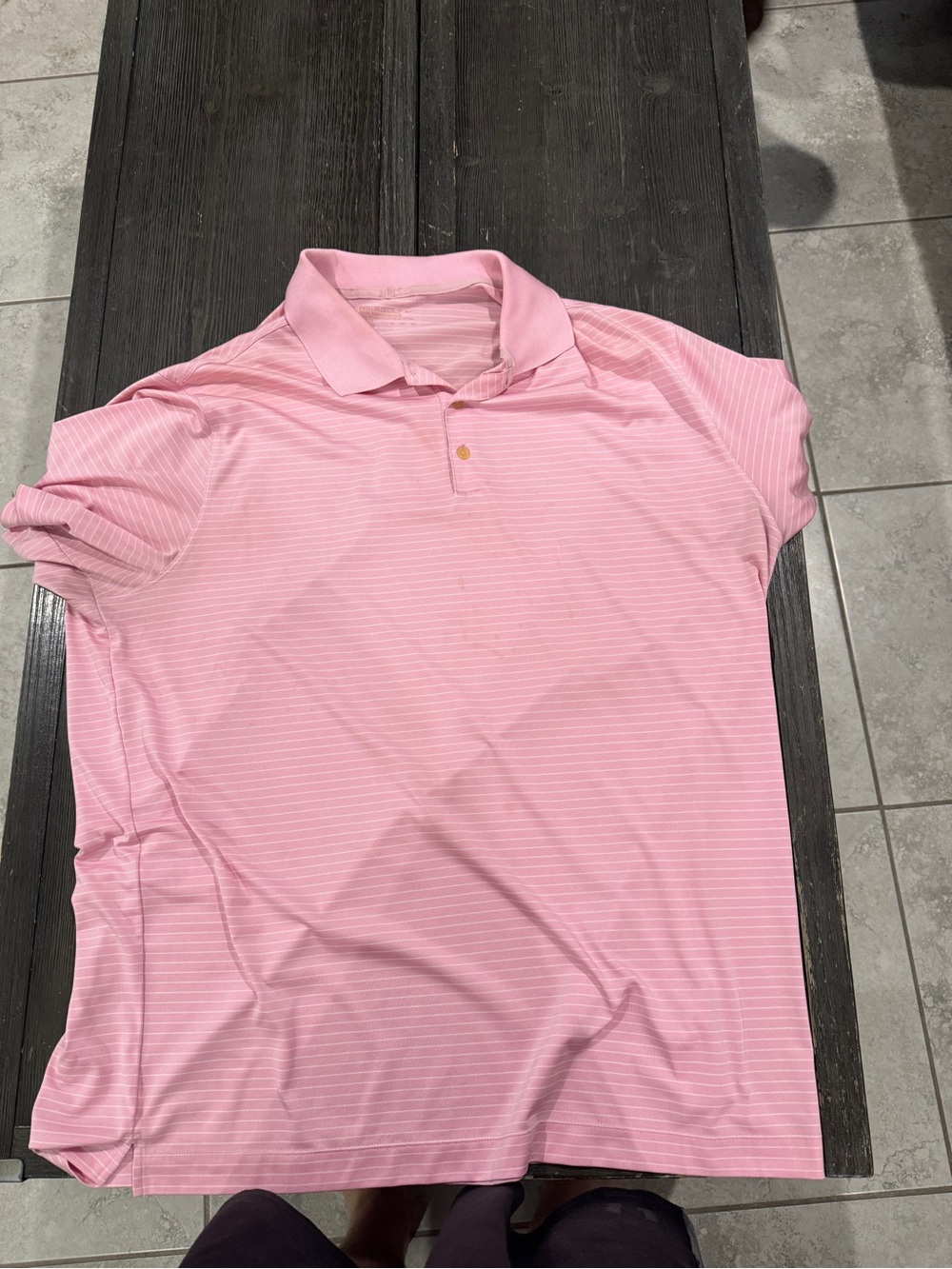 Nike Men’s Light Pink Striped Polo